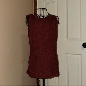 GIORGIO ARMANI | Burgundy Sleeveless Top